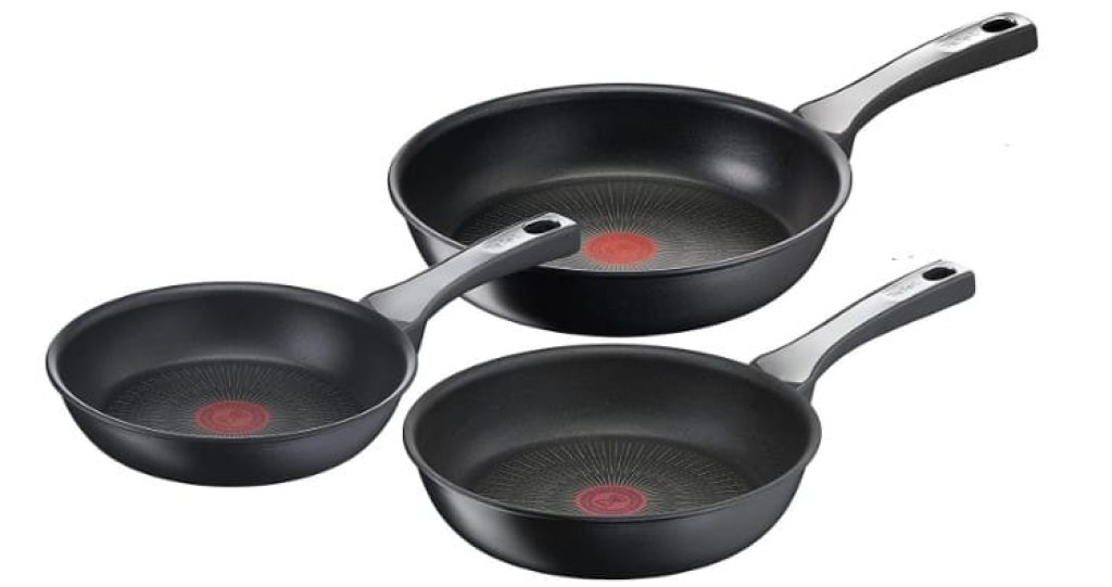 Juego 3 sartenes Tefal Unlimited On - 20/24/28 cm, revestimiento resistente, todo tipo de cocinas, apto para horno, sin PFOA