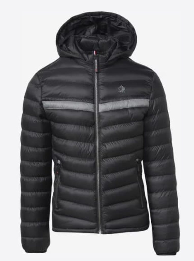 Koroshi Cazadoras Hombre,​ acolchada con Cuello alto, capucha y Cierre delantero