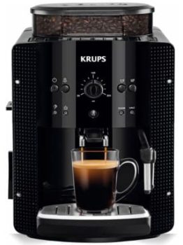 Krups Roma EA810870 - Cafetera superautomática, molinillo de café cónico de metal, con selección de cantidad e intensidad de café, Boquilla de vapor, 2 boquillas, incluye kit limpieza