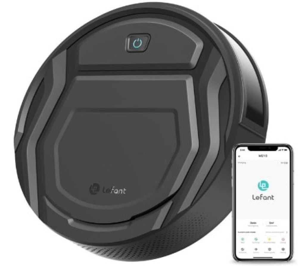 LEFANT Robot Aspirador 2200Pa, Aspirador Robot Autonomía 120 Min, Sensor Anticolisión, Delgado y Silencioso, 6 Modos de Limpieza M210 Pro - chollos amazon