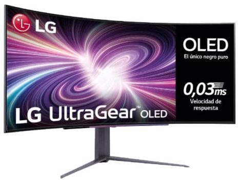 LG 45GS96QB-B - Monitor gaming 45 Pulgadas, Pantalla OLED, 3440x1440, 21:9, 0.03 ms, 240 Hz