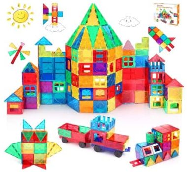 LeagoEra Bloques de Construcción Magnéticos 110 Piezas para Niños, 3D Juego Magnetico, Juguetes para Niños 3 Años o más