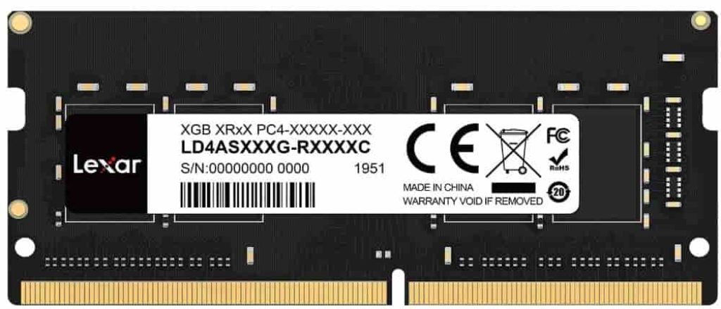 Lexar SODIMM - Memoria RAM 16GB, DDR4, 3200 MHz, Memoria para Ordenador Portátil (LD4AS016G-B3200ASST)
