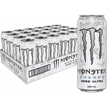 MONSTER ENERGY Ultra White - Bebida energética sin azúcar,Mango Loco Bebida energética,Original Bebida energética lata Pack de 24*500 ml
