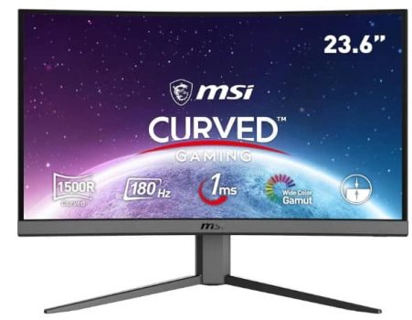 MSI G24C4 E2 - Monitor Curvo Gaming de 23.6 pulgadas FHD (1920 x 1080) Panel VA, 180Hz / 1ms, Curvatura 1500R, Color Negro