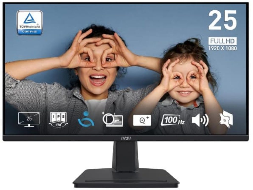 MSI Pro MP251 - Monitor Profesional de 24,5 pulgadas, FHD, Pantalla IPS,100 Hz, 2 Altavoces incorporados - chollos amazon