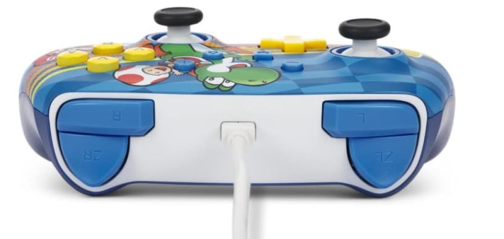 Mando con cable mejorado PowerA para Nintendo Switch - Mushroom Kingdom Friends