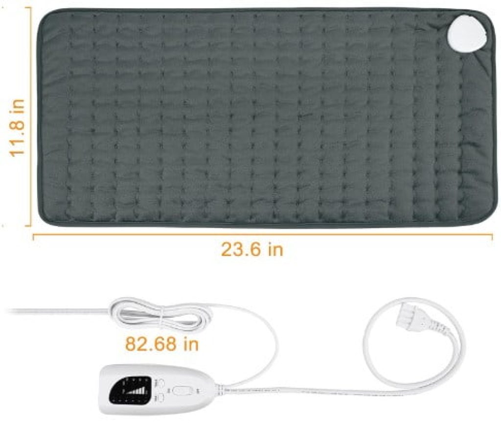 Manta Electrica, Almohadilla Térmica, Almohadilla De Calefacción EléCtrica Con Apagado AutomáTico Y 6 Temperaturas Almohadilla De Calefacción. (30x60cm) a precio rebajado en Amazon