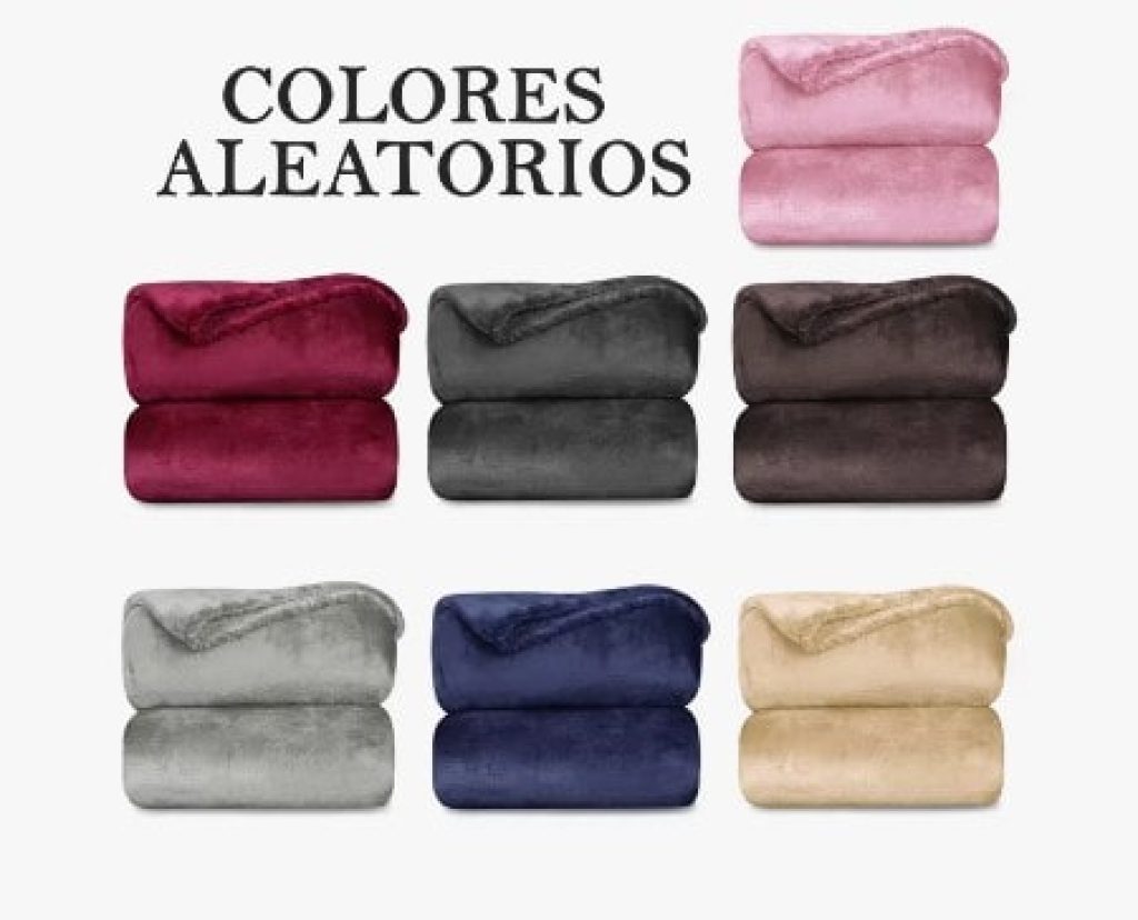 Manta Terciopelo Zig Zag Aleatorio o Color Liso Aleatorio 130x160cm. Manta Reversible Franela, Suave, 100 Poliéster. Manta Multiusos para sofá, cama, viaje Color Aleatorio CHOLLOS-min