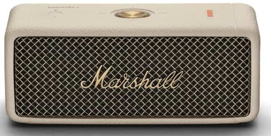 Marshall Emberton II Altavoces Bluetooth portátiles, inalámbricos, Emparejables, IP67 Resistentes al Polvo y al Agua, más de 30 Horas de Tiempo de reproducción, Crema