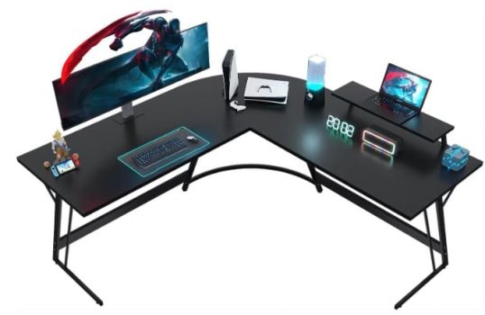 Mesa para gamer en forma de L, 130 x 130 cm - JUMMICO - chollos amazon