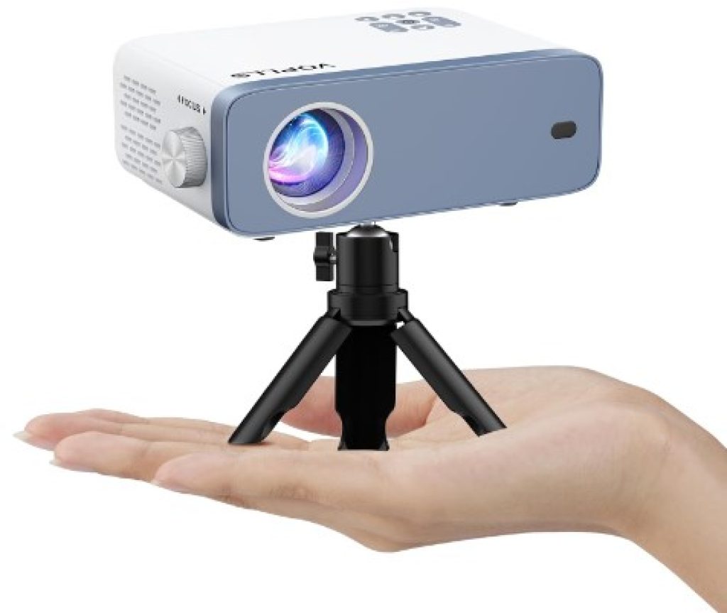 Mini Proyector Portatil con Tripode, 12000 Lumen Videoproyector Cine en Casa Full HD 1080P, VOPLLS Proyector - CHOLLOS AMAZON
