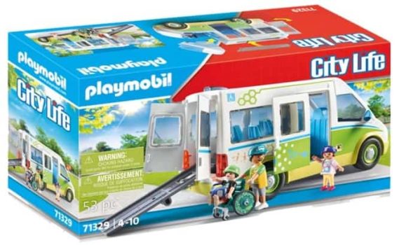 PLAYMOBIL City Life 71329 Autobús Escolar - Juguetes para niños de 4 años o más