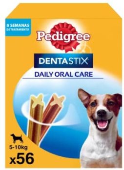 Pedigree Dentastix Snack Dental para la Higiene Oral de Perros Pequeños (1 Pack de 56ud), 0.88 kg.