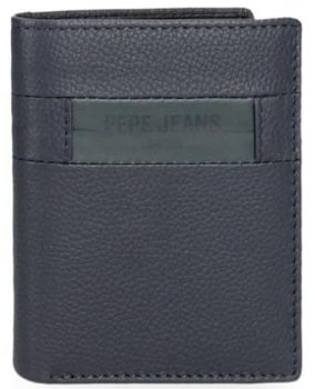 Pepe Jeans Checkbox Cartera Vertical con Monedero Azul 8,5x10,5x1 cms Piel
