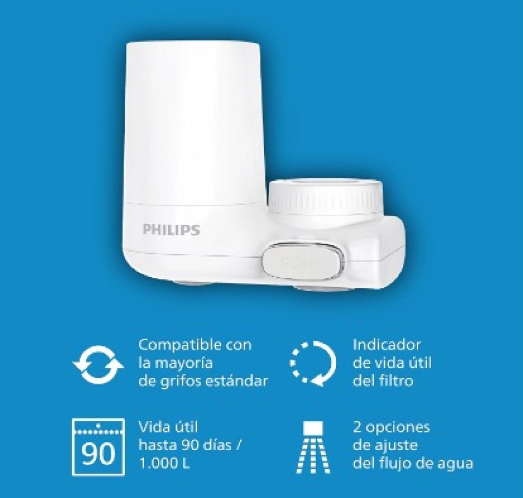 Philips Water AWP3703/10 Sistema de Filtración de agua para Grifo, Tecnología de Microfiltración X-Guard, 1000 l