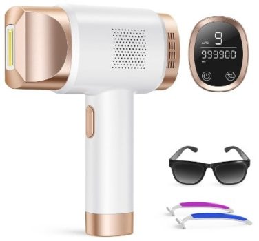 Prettivo 3 en 1 Depiladora Laser IPL con Pantalla Táctil LCD, 9 Nivel de Energía, 999.900 Luz Pulsada, Depiladora Luz Pulsada para Piernas, Bikini, Axilas, Cara, Cuerpo