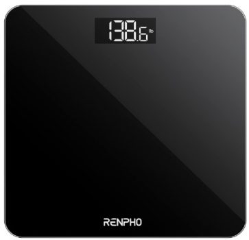 RENPHO Bascula de Baño Electrónica, Bascula Digital con Pantalla LED, Báscula Para Peso Corporal de Alta Precisión, Peso Máximo de 180 kg, CHOLLOS AMAZON
