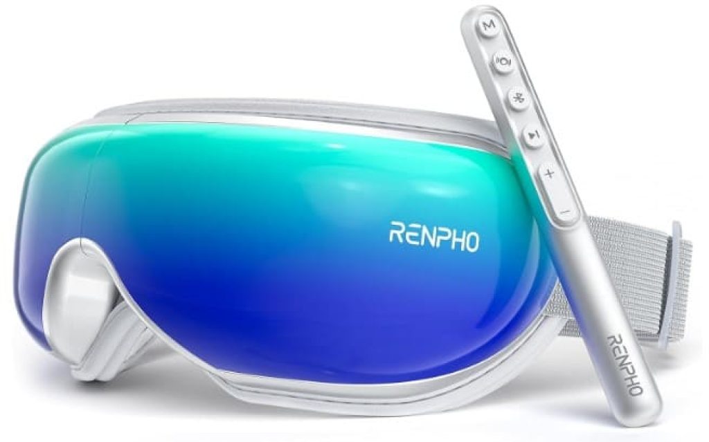 RENPHO Masajeador de ojos con Calor y Varita Remota, Recargable Masajear ojos para aliviar la tensión ocular, CHOLLOS AMAZON