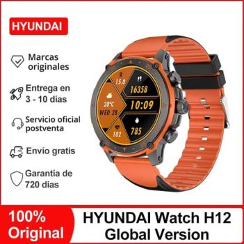 Reloj inteligente HYUNDAI H12 - Pantalla AMOLED de 1,43 pulgadas, frecuencia cardíaca de oxígeno en sangre, llamada, IP67, BT5.3 - Smartwatch en liquidación - chollos aliexpress