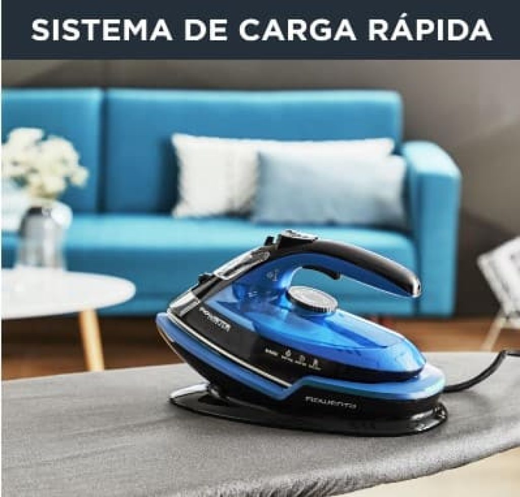 Rowenta Freemove DE5010 Plancha sin cable con golpe de vapor 115 g/min, 250 ml, suela Microsteam 400 láser, autoapagado y antical