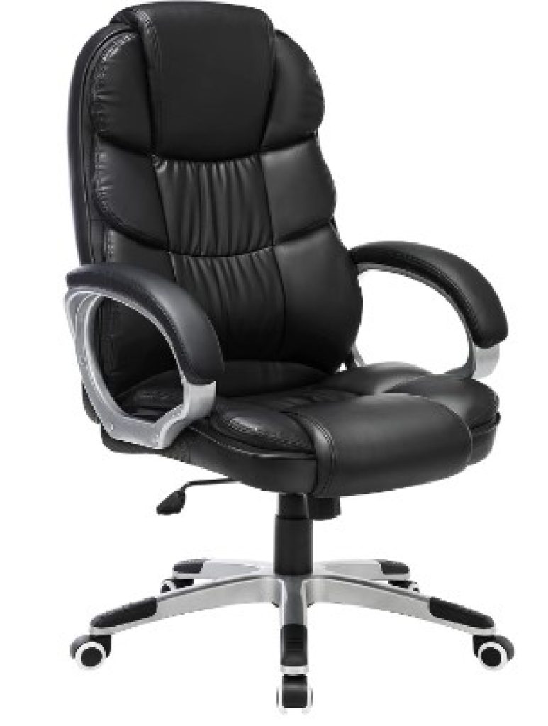 SONGMICS OBG24B Silla ergonómica de oficina estudio con ruedas