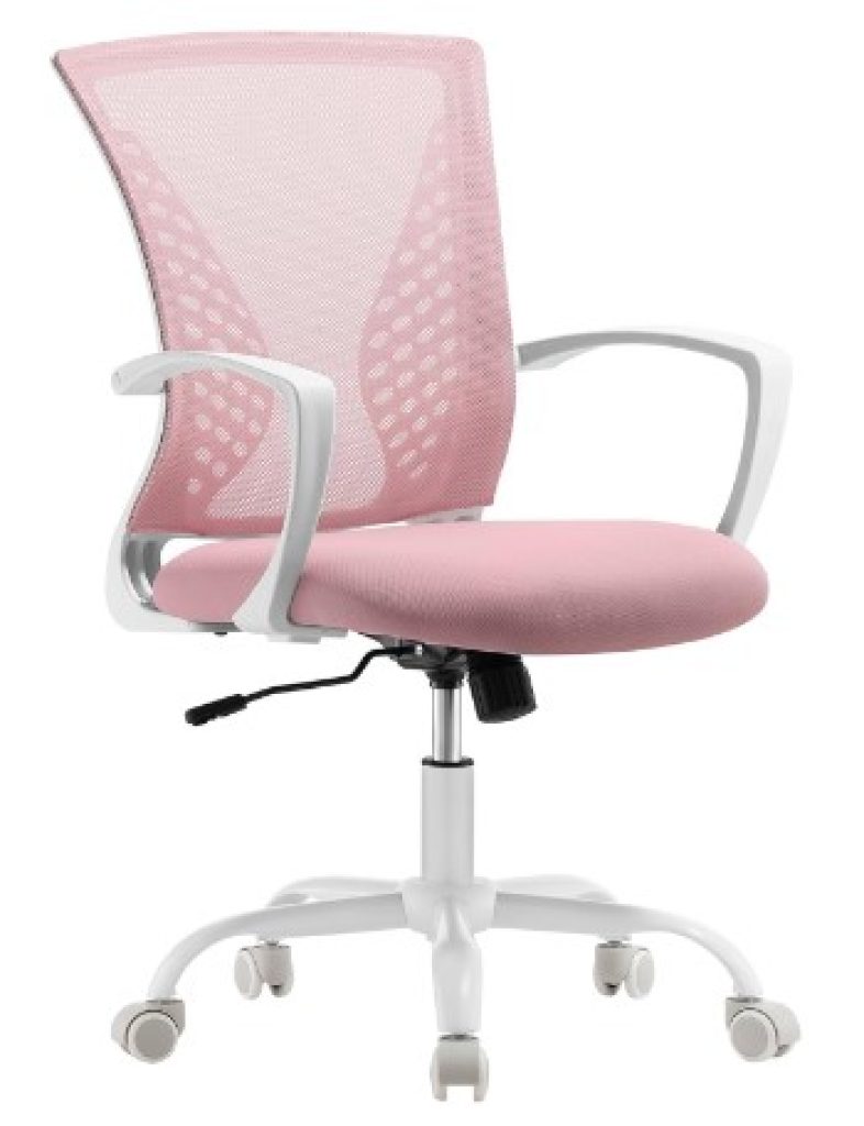 SONGMICS OBN022R02, Silla de Escritorio de malla Ergonómica - Sillas giratorias de oficina​, Altura Ajustable, Inclinación, Transpirable