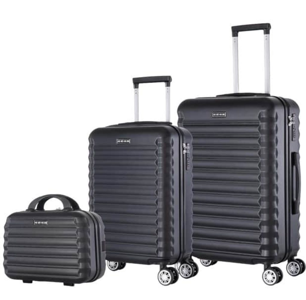 Set de Maletas de Viaje - Carcasa Ligera, Cerradura Numérica, 4 Ruedas 360° | Juego de 3 Maletas | Set Trolley Maleta