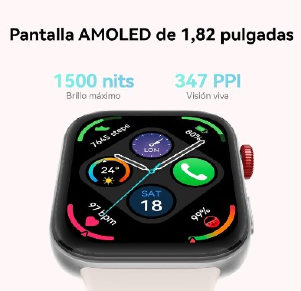 Smartwatch - HUAWEI Watch FIT 3, Pantalla AMOLED 1.82", Llamadas, autonomía 10 días, compatible con Android & iOS