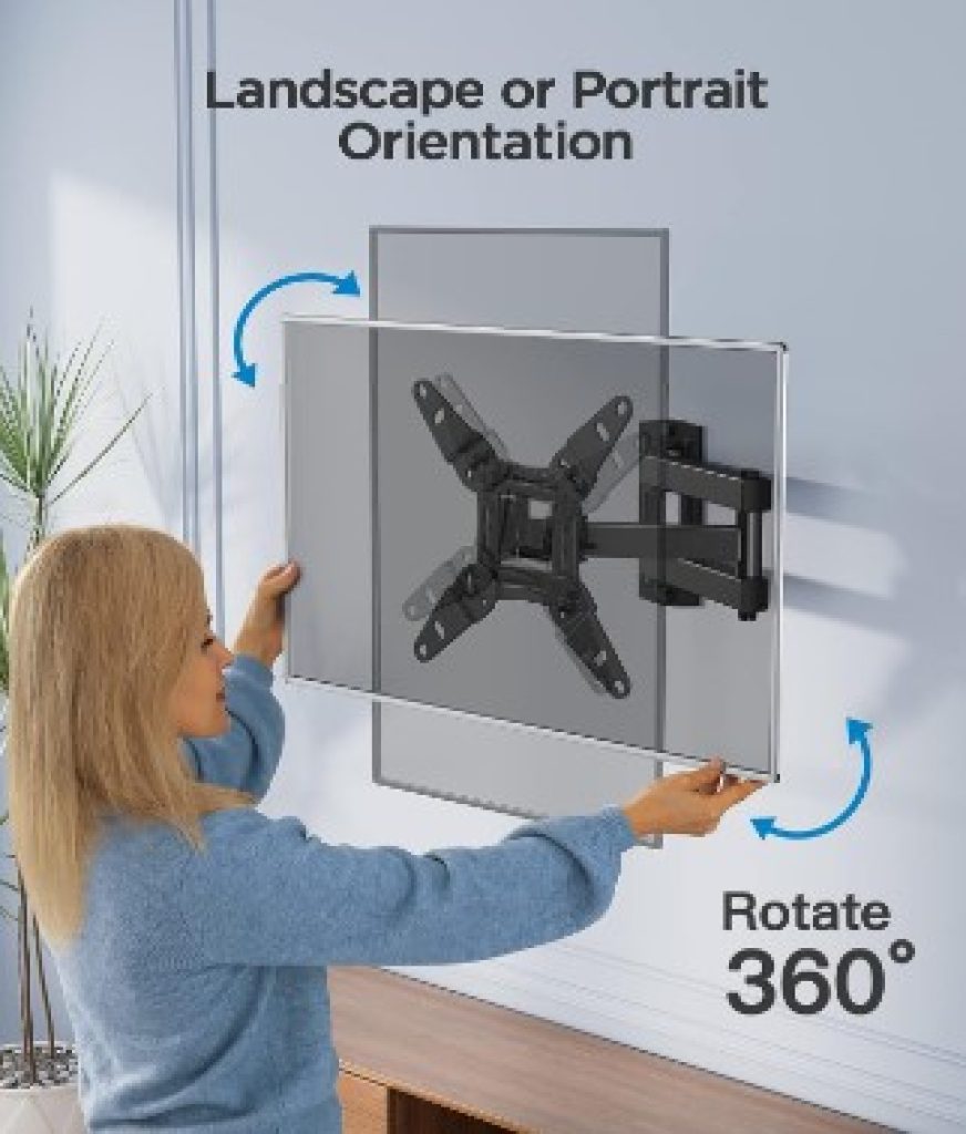 Soporte de TV Pared Articulado Inclinable Y Giratorio – Soporte De TV para Pantallas De 13-42” TV – MAX VESA 200x200mm - chollos amazon