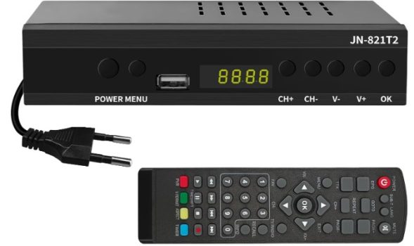 TDT HD Receptor, Decodificador Terrestre, TDT Full HD -DVB-T2 - Compatible con HEVC265 - Digital Full HD 1080p/ Dolby/MPEG-2/4, H.265, HD, DVB-T2