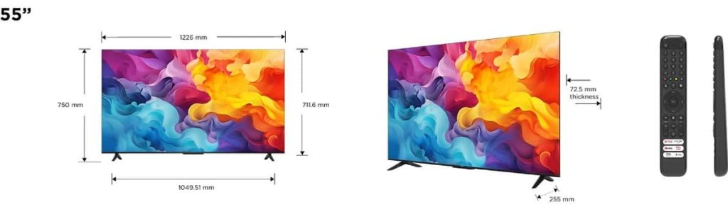 TV LED 55" - TCL 55P655, UHD 4K, Quad Core, Smart TV, Google TV, HDR, en Mediamarkt - Chollo