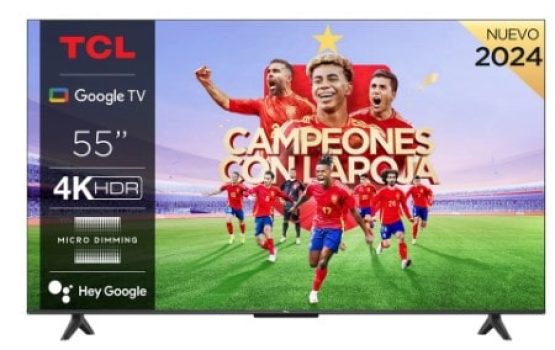 TV LED 55" - TCL 55P655, UHD 4K, Quad Core, Smart TV, Google TV, HDR, en Mediamarkt