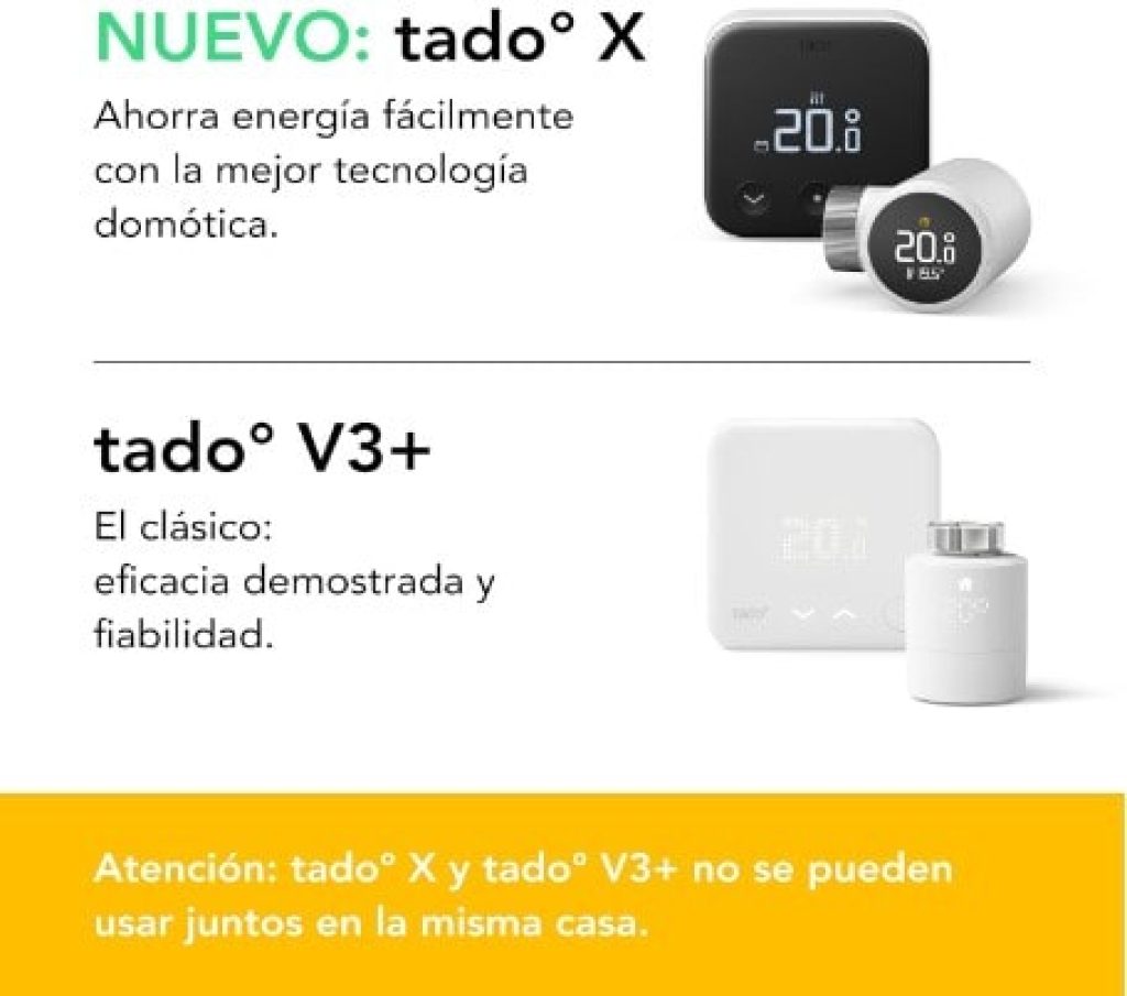 Tado Termostato de radiador inteligente tado° X: Pack Trío, aplicación y altavoz inteligente, ahorra energía