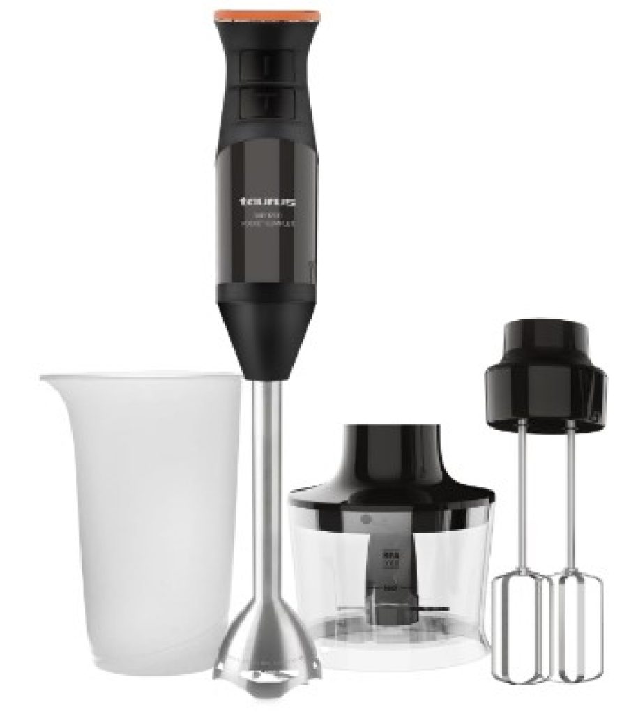 Taurus BAPI 1200 Rocket - Batidora de mano 1200W, 20 velocidades, Función Turbo, Cuchillas de acero inoxidable, Vaso medidor 500 ml - chollos amazon