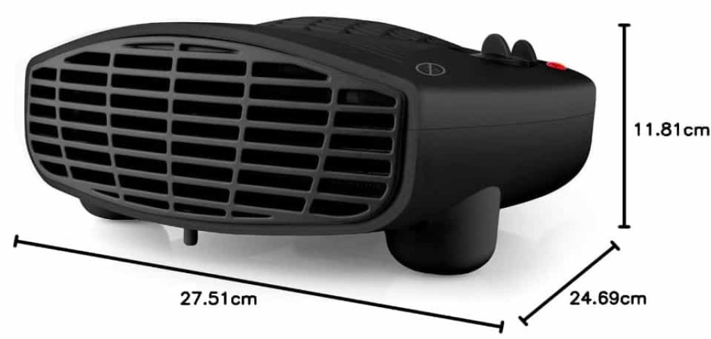 Taurus TFH-3001 - Calefactor, 2000W, 2 potencias de calor, función ventilador, termostato regulable, sistema de seguridad, diseño compacto 26x25x10 cm