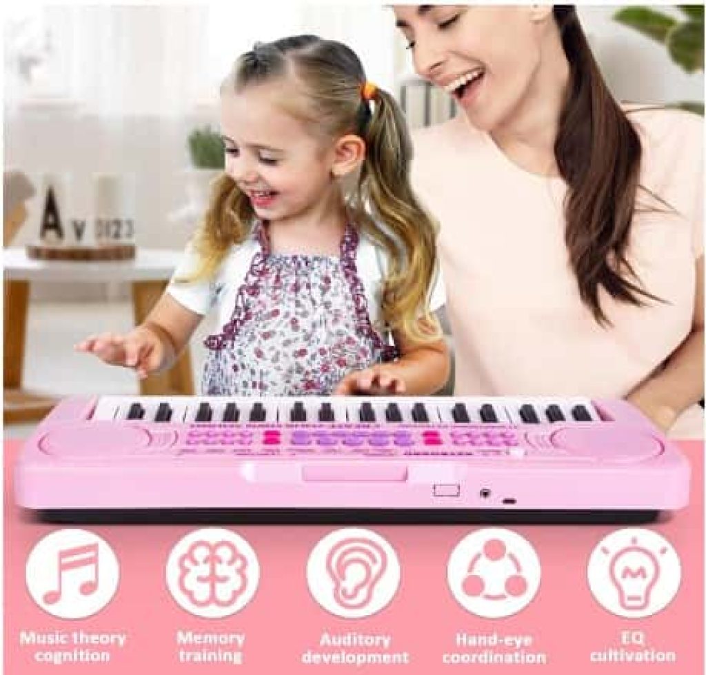 Teclado Piano 37 Teclas, Piano Electrónico Infantil, Teclado de Música Digital Portátil para Niños, Educativa Regalo para Principiante