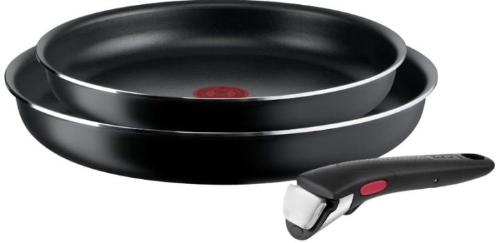 Tefal Juego de sartenes Ingenio Easy On, 3 piezas, revestimiento antiadherente, mango extraíble, indicador de calor, L1599302, CHOLLOS AMAZON