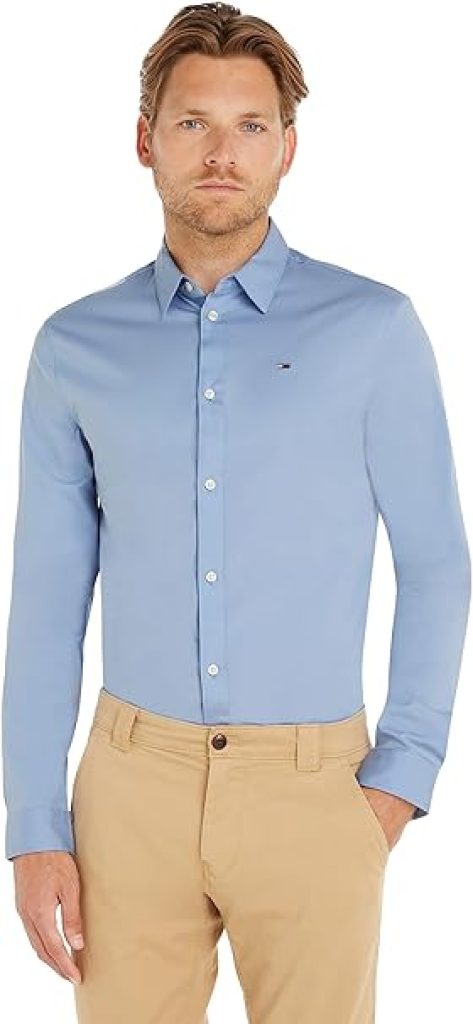 Tommy Jeans TJM Original Stretch Shirt Dm0dm04405 Camisa Hombre
