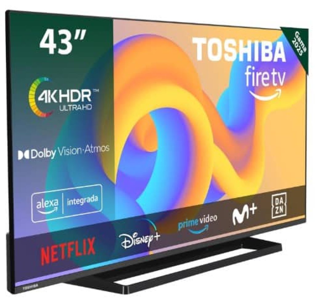 Toshiba 43UF3F63DAE TV 43 Pulgadas 4K UHD Smart Fire (Ultra HD, HDR10, Control de Voz Alexa, Bluetooth, Airplay) CHOLLOS AMAZON