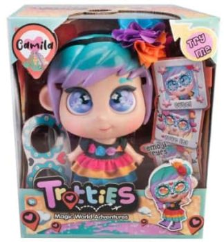 Trotties - Camila, Muñeca Mexico, con Traje Tradicional del país, máscara de Catrina y Flores en el Pelo - Regalo para niñas desde 3 años, (TFT18000)
