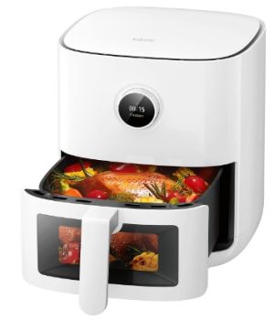 Xiaomi Smart Air Fryer Pro - Freidora sin Aceite de 4L de Capacidad, 1600W, +100 Recetas, Pantalla OLED