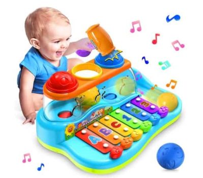 Yerloa Juguetes Musicales Xilófono Musical para Niños de 1 2 3 Años Instrumentos Musicales Infantiles Teclado Musical para Niños y Niñas Regalo Bebe Juguetes Niños 1 Año