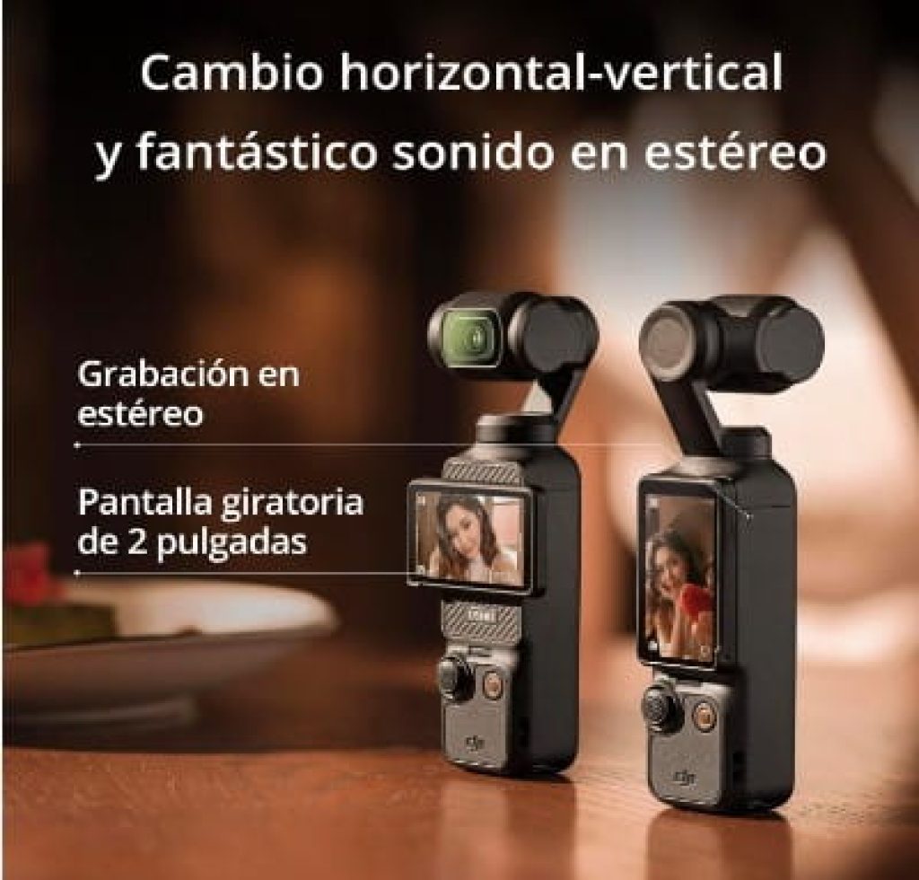 DJI Osmo Pocket 3 - Cámara con CMOS 1'' y vídeo 4K/120 fps, estabilización en 3 ejes, enfoque rápido - Cámara deportiva 4k