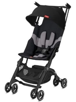 GB Gold Sillita de paseo Pockit+ All Terrain, Ultracompacta, 0-22 kg, De nacimiento a 4 años aprox, Velvet Black