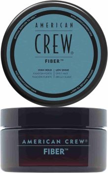 American Crew - Fiber, Cera para el Pelo Hombre, Fijación Fuerte y Flexible, Moldea y Aumenta el Brillo, para Pelo Corto, Estiliza y Peina el Cabello - 85 g