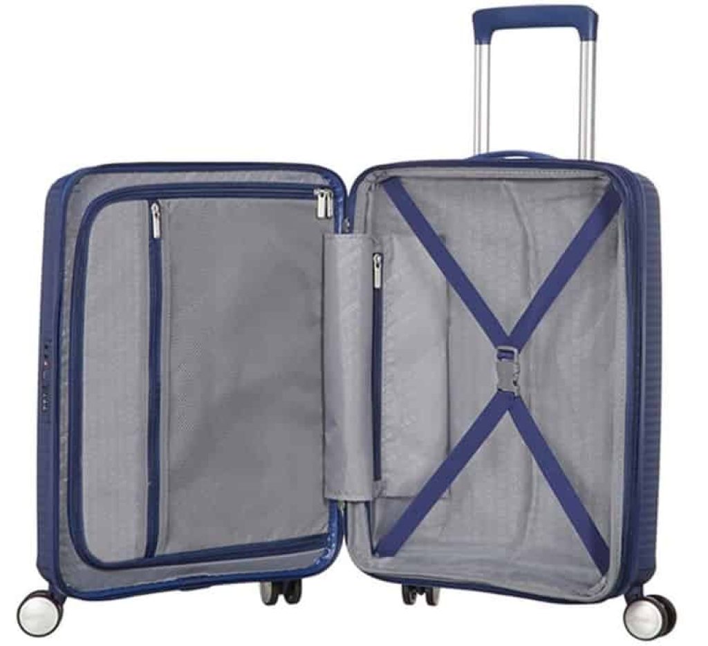 American Tourister Soundbox - Equipaje de mano ampliable Spinner S, 55 cm, 41 L