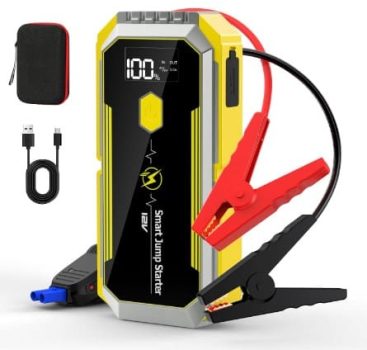 Arrancador de Coches portátil​, 26800mAh 5000A Arrancador de Baterias de Coche (Para vehículos de Gasolina o 8,0L Diesel)