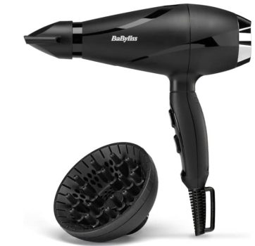 BaByliss 6713DE Secador Shine Pro 2200, Secador de pelo, Iónico, Boquilla y Difusor, Aire frío