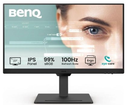 BenQ GW2790T, Monitor de 27 pulgadas, IPS 1080p, 100Hz, 99% sRGB, VESA, HDMI, DP, B.I, Low Blue Light